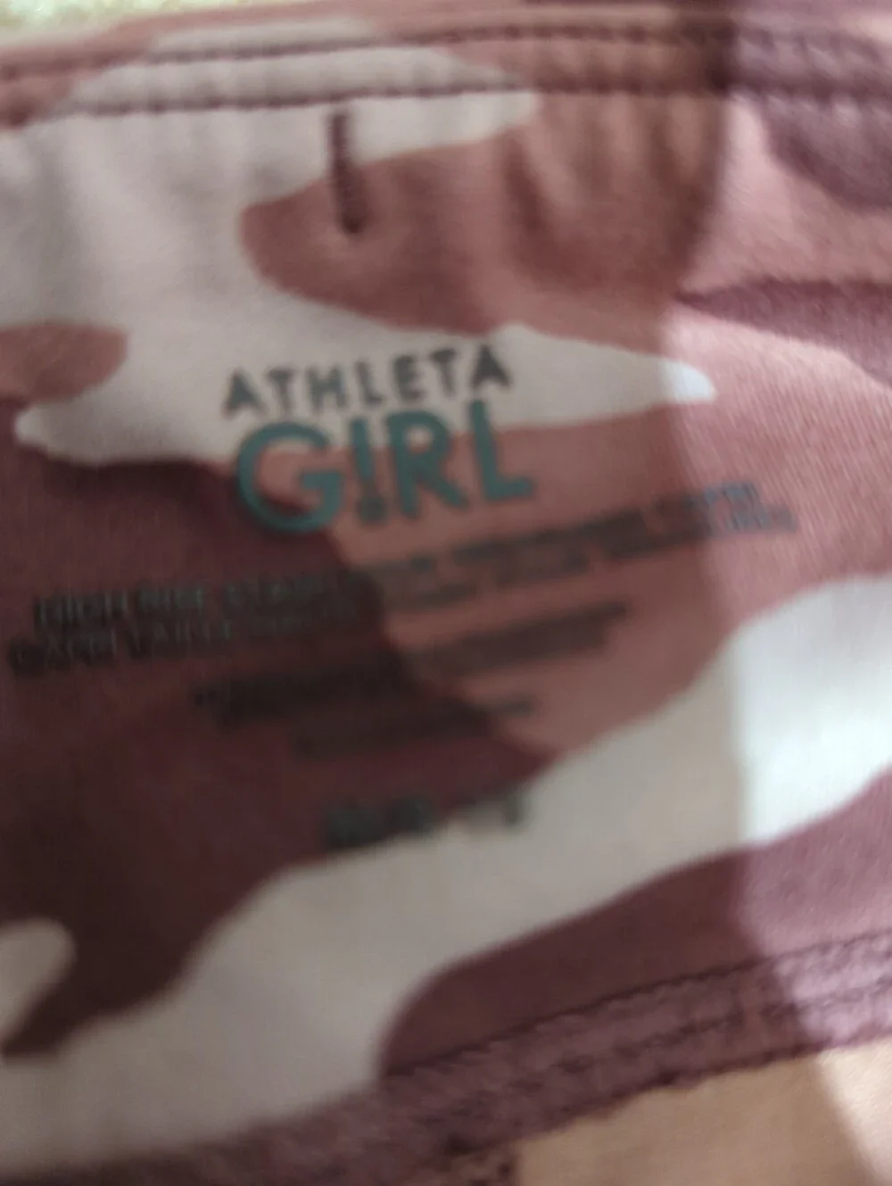 Athleta Girl Pink Camo Leggings Size M (8-10)